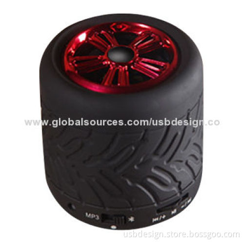 Wireless Portable Tire-shaped Bluetooth Speaker for Mobile Phones/Tablet PCs/Computers